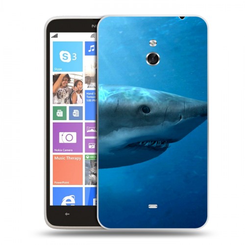 Дизайнерский пластиковый чехол для Nokia Lumia 1320 Акулы