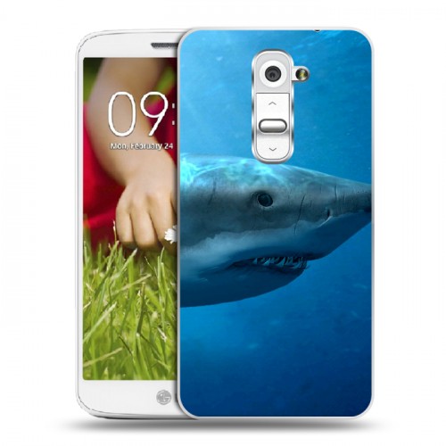 Дизайнерский пластиковый чехол для LG Optimus G2 mini Акулы