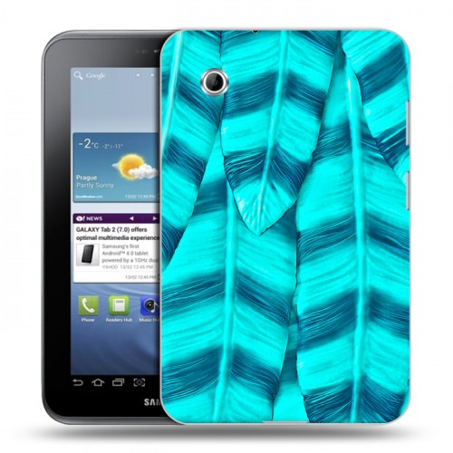 Дизайнерский силиконовый чехол для Samsung Galaxy Tab 2 7.0 Контрастные перья