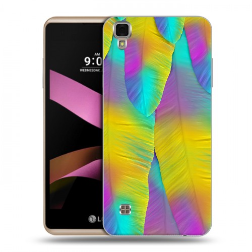 Дизайнерский силиконовый чехол для LG X Style Контрастные перья