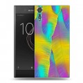 Дизайнерский пластиковый чехол для Sony Xperia XZs Контрастные перья