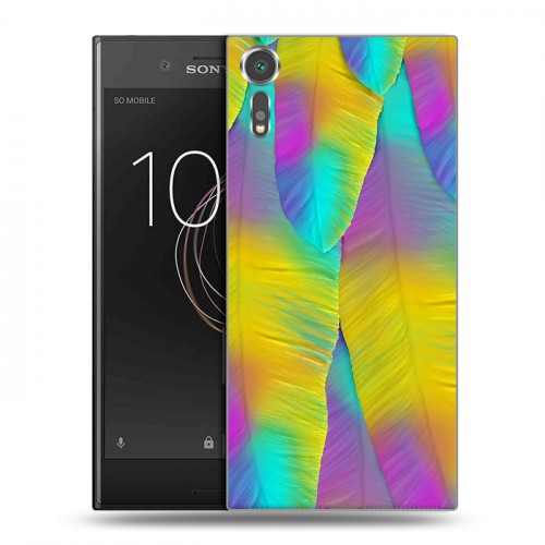 Дизайнерский пластиковый чехол для Sony Xperia XZs Контрастные перья