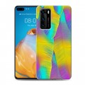 Дизайнерский пластиковый чехол для Huawei P40 Контрастные перья