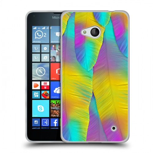 Дизайнерский пластиковый чехол для Microsoft Lumia 640 Контрастные перья