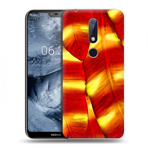 Дизайнерский пластиковый чехол для Nokia 6.1 Plus Контрастные перья