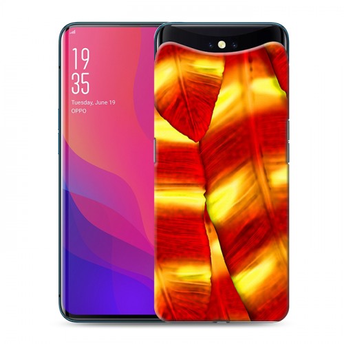 Дизайнерский силиконовый чехол для OPPO Find X Контрастные перья