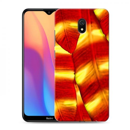 Дизайнерский силиконовый с усиленными углами чехол для Xiaomi RedMi 8A Контрастные перья