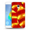 Дизайнерский силиконовый чехол для  Meizu MX3 Контрастные перья