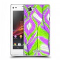 Дизайнерский пластиковый чехол для Sony Xperia L Контрастные перья