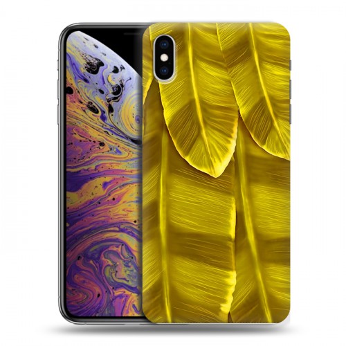 Дизайнерский силиконовый чехол для Iphone Xs Max Контрастные перья