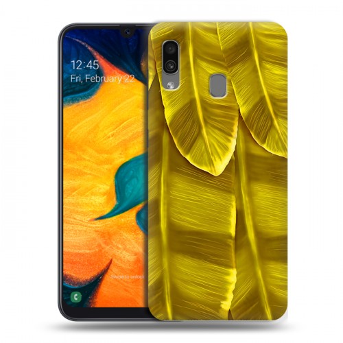 Дизайнерский силиконовый чехол для Samsung Galaxy A30 Контрастные перья