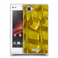 Дизайнерский пластиковый чехол для Sony Xperia L Контрастные перья