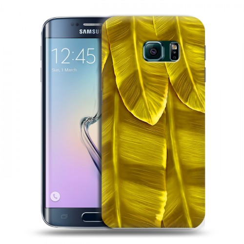 Дизайнерский пластиковый чехол для Samsung Galaxy S6 Edge Контрастные перья