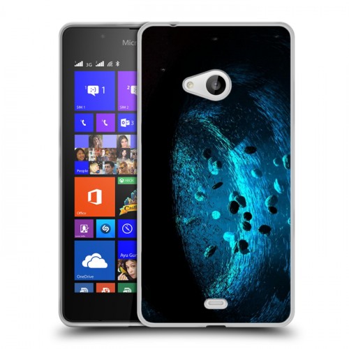 Дизайнерский пластиковый чехол для Microsoft Lumia 540 Астероиды