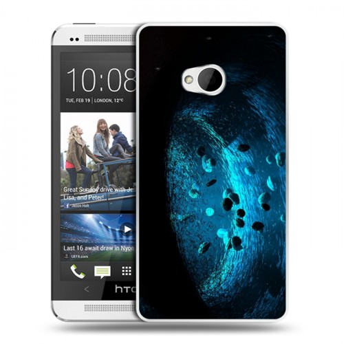 Дизайнерский пластиковый чехол для HTC One (M7) Dual SIM Астероиды