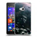 Дизайнерский пластиковый чехол для Microsoft Lumia 540 Астероиды