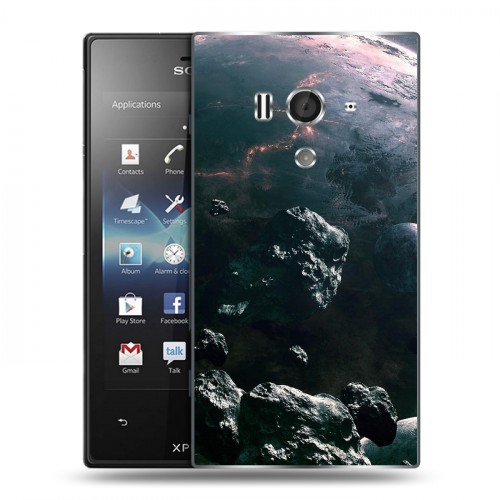 Дизайнерский пластиковый чехол для Sony Xperia acro S Астероиды