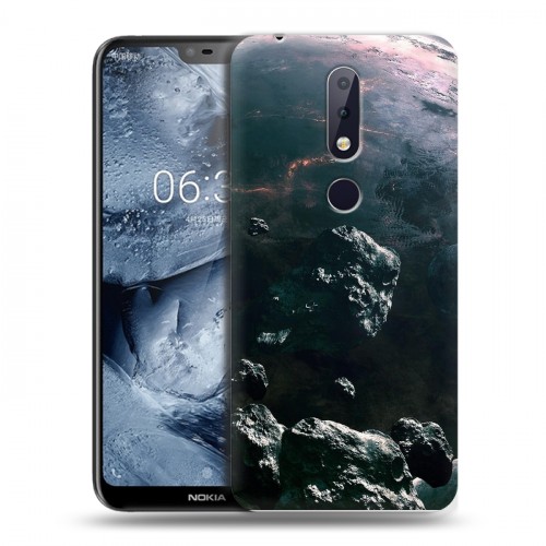 Дизайнерский пластиковый чехол для Nokia 6.1 Plus Астероиды