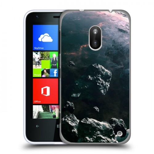 Дизайнерский пластиковый чехол для Nokia Lumia 620 Астероиды