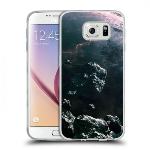 Дизайнерский пластиковый чехол для Samsung Galaxy S6 Астероиды