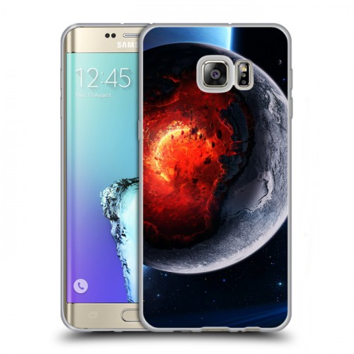 Дизайнерский пластиковый чехол для Samsung Galaxy S6 Edge Plus Астероиды