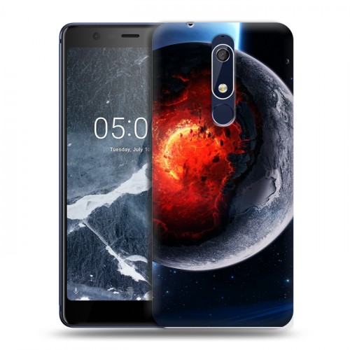 Дизайнерский пластиковый чехол для Nokia 5.1 Астероиды