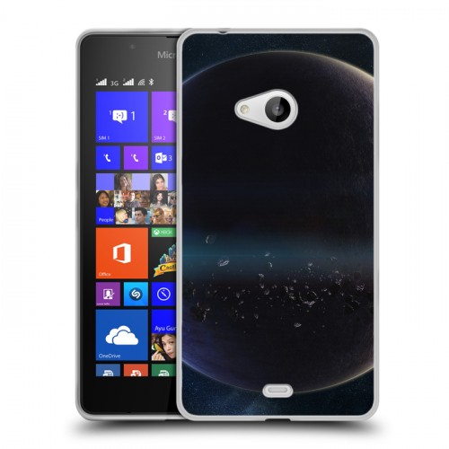 Дизайнерский пластиковый чехол для Microsoft Lumia 540 Астероиды