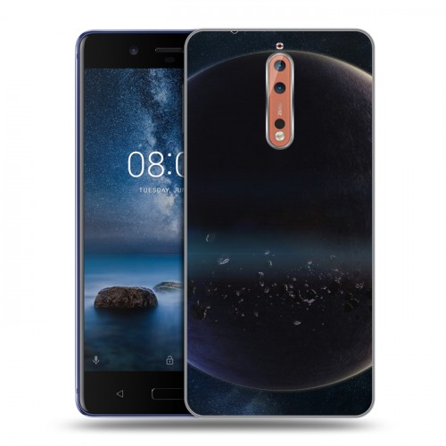 Дизайнерский пластиковый чехол для Nokia 8 Астероиды