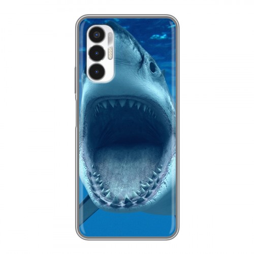 Дизайнерский силиконовый с усиленными углами чехол для Tecno Pova 3 Акулы