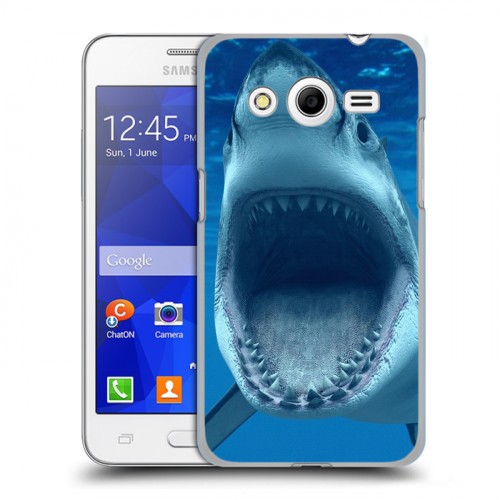 Дизайнерский пластиковый чехол для Samsung Galaxy Core 2 Акулы
