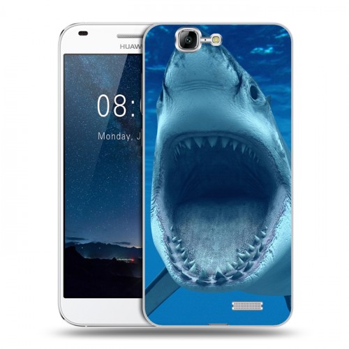 Дизайнерский пластиковый чехол для Huawei Ascend G7 Акулы