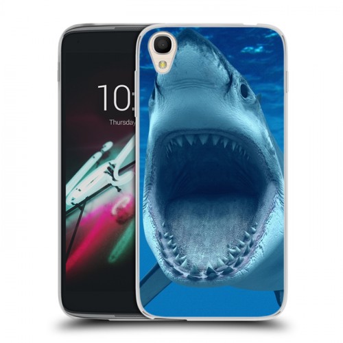 Дизайнерский пластиковый чехол для Alcatel One Touch Idol 3 (4.7) Акулы