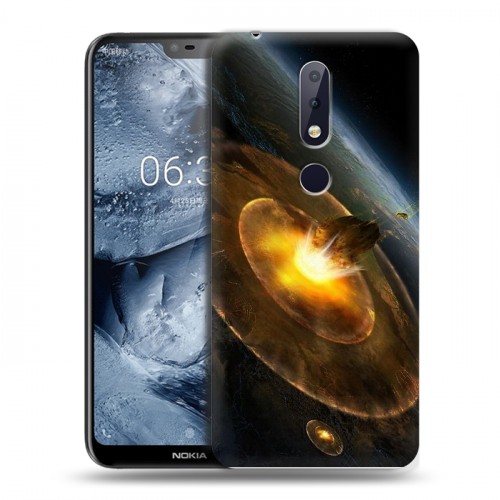 Дизайнерский пластиковый чехол для Nokia 6.1 Plus Астероиды