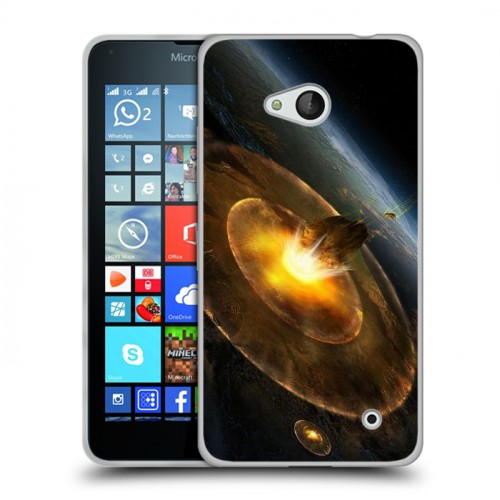 Дизайнерский пластиковый чехол для Microsoft Lumia 640 Астероиды