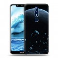 Дизайнерский силиконовый чехол для Nokia 5.1 Plus Астероиды