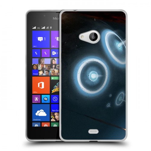 Дизайнерский пластиковый чехол для Microsoft Lumia 540 Астероиды