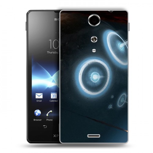 Дизайнерский пластиковый чехол для Sony Xperia TX Астероиды