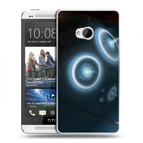 Дизайнерский пластиковый чехол для HTC One (M7) Dual SIM Астероиды