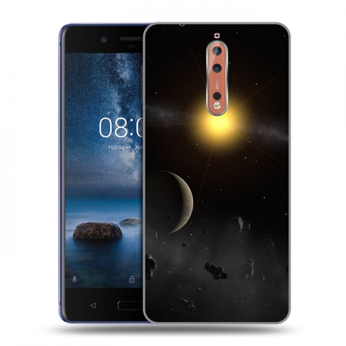 Дизайнерский пластиковый чехол для Nokia 8 Астероиды