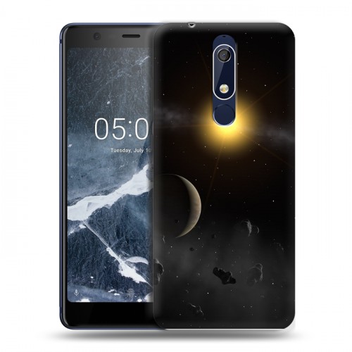 Дизайнерский пластиковый чехол для Nokia 5.1 Астероиды