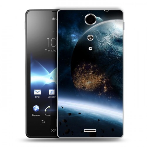 Дизайнерский пластиковый чехол для Sony Xperia TX Астероиды