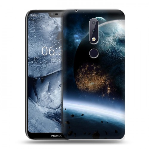 Дизайнерский силиконовый чехол для Nokia 6.1 Plus Астероиды