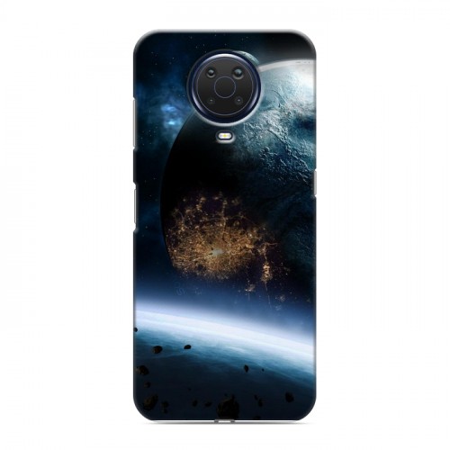 Дизайнерский силиконовый с усиленными углами чехол для Nokia G20 Астероиды