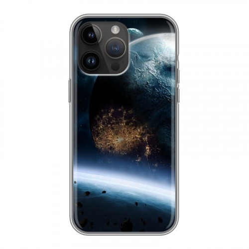 Дизайнерский силиконовый чехол для Iphone 14 Pro Max Астероиды