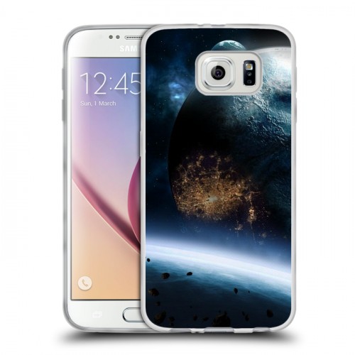 Дизайнерский пластиковый чехол для Samsung Galaxy S6 Астероиды