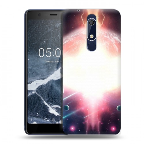 Дизайнерский пластиковый чехол для Nokia 5.1 Астероиды