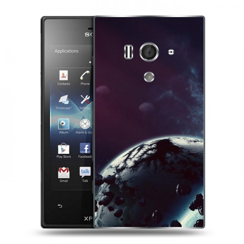 Дизайнерский пластиковый чехол для Sony Xperia acro S Астероиды