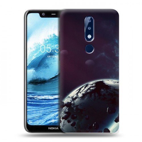 Дизайнерский силиконовый чехол для Nokia 5.1 Plus Астероиды