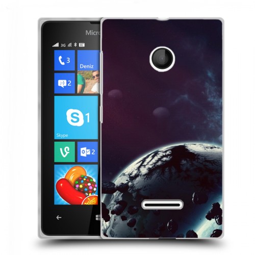 Дизайнерский пластиковый чехол для Microsoft Lumia 435 Астероиды