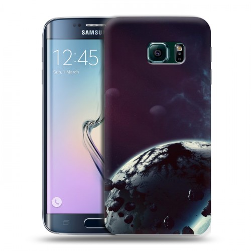 Дизайнерский пластиковый чехол для Samsung Galaxy S6 Edge Астероиды